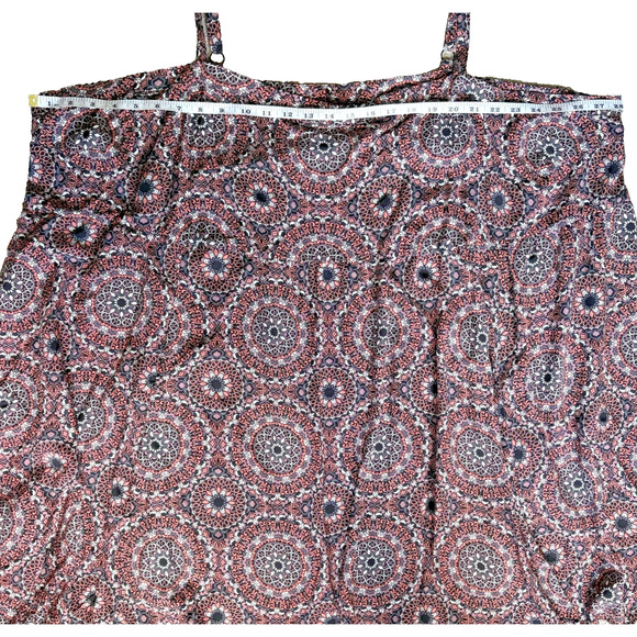 Torrid Medallion Print Babydoll Mini Dress Strappy Swing Tunic Boho Plus Size 5X - Picture 14 of 15